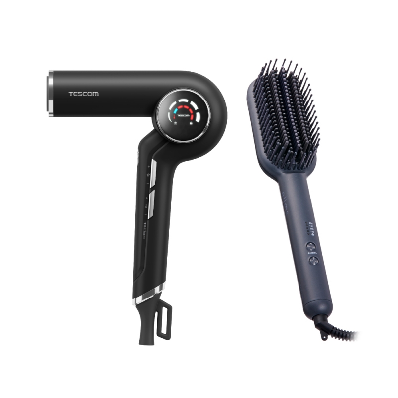 【超風速沙龍超值組】沙龍級速乾修護離子吹風機(黑) + 負離子直髮造型梳