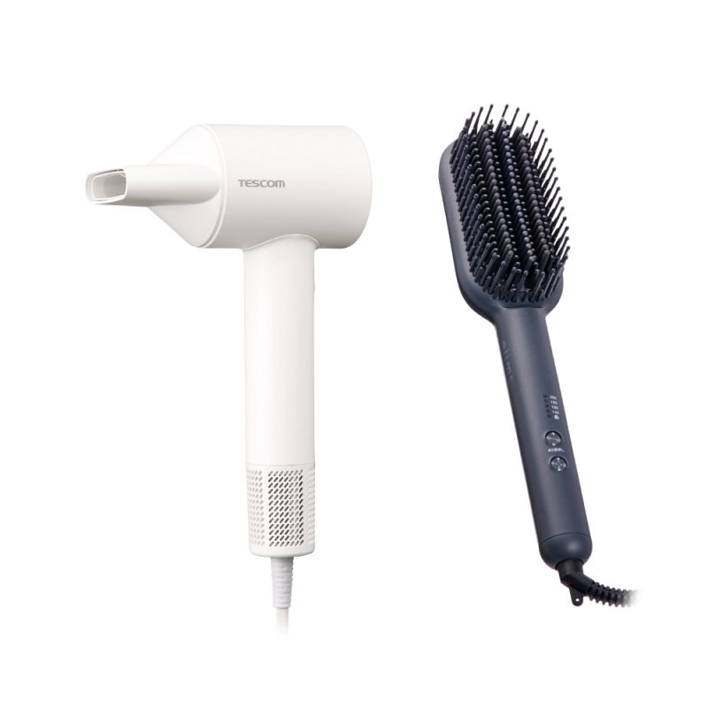 【羽量級超風超值組】TD760TW負離子吹風機(白色)+ 負離子直髮造型梳 